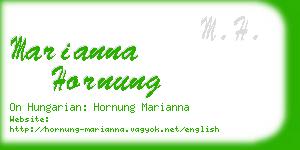 marianna hornung business card